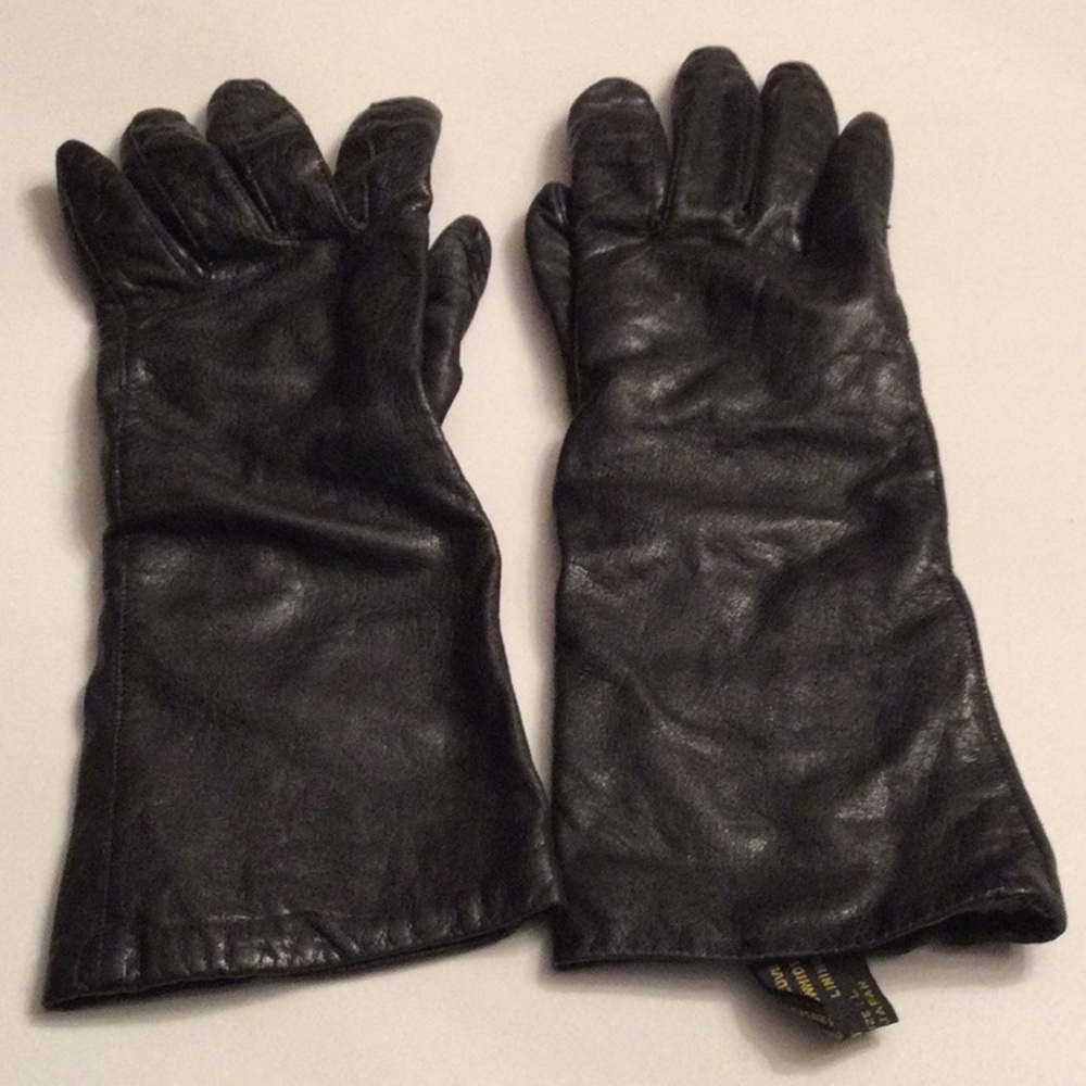Vintage Smart Set Black Genuine Cowhide Gloves